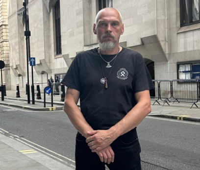 Piotr Kucharski outside court