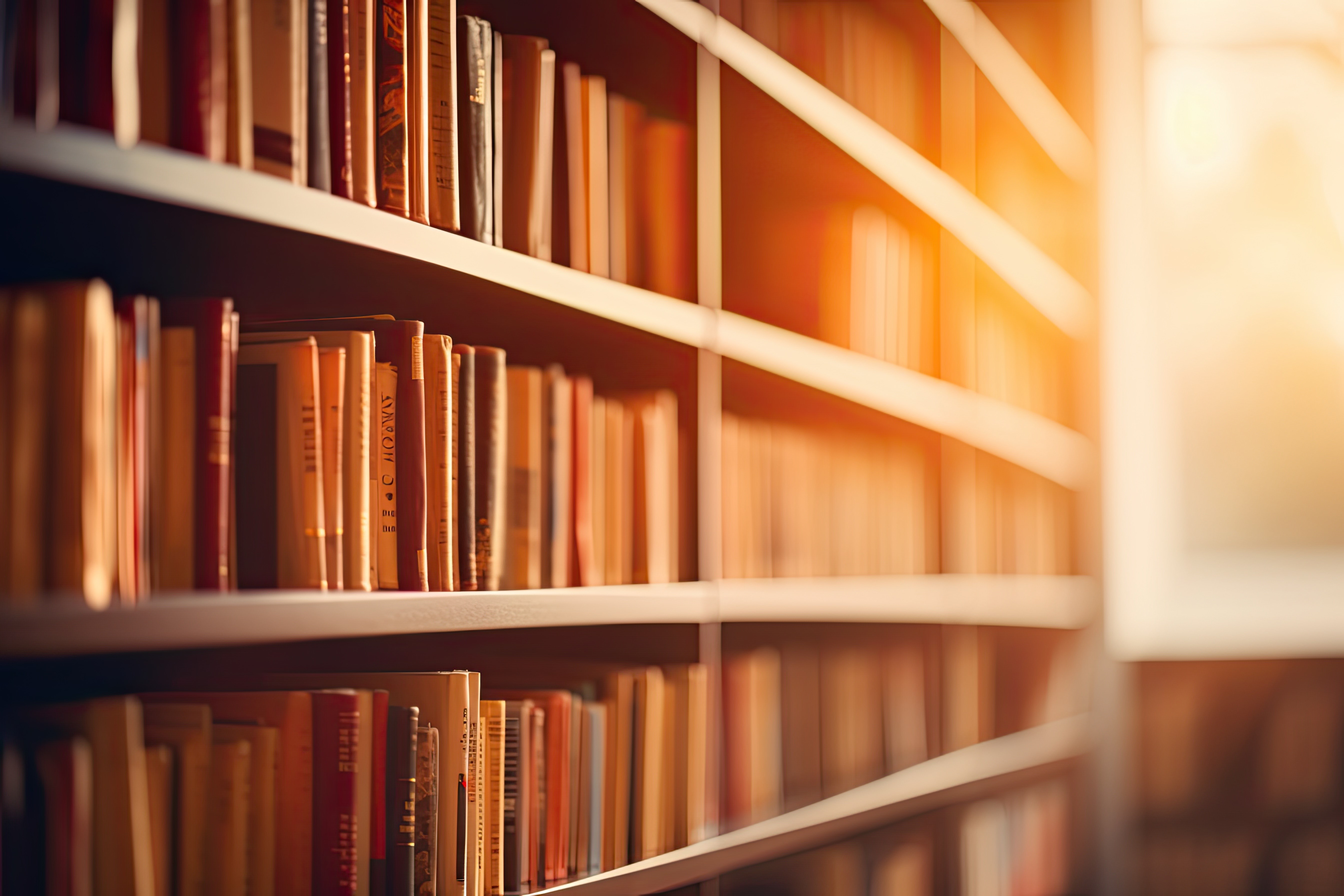 Picture of shelves of books