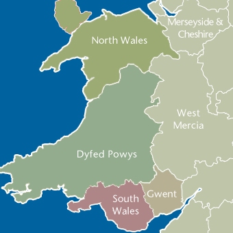 Map of CPS Cymru-Wales
